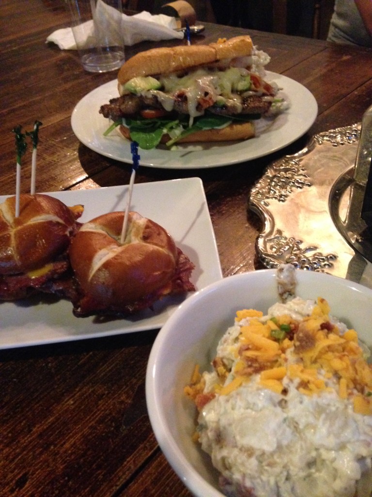 2015-07-02 Clarksville Miss Lucille's loaded potato salad and sliders